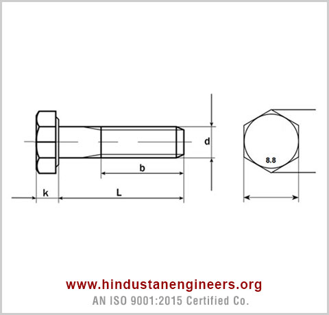 DIN 960 Hex Bolts / ISO 8765 Hex Bolts / EN 28765 Hex Bolts